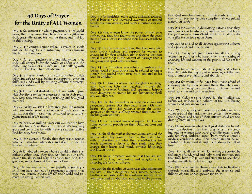 40 Days Of Prayer Page 2